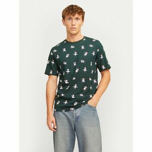 Jack&Jones Póló Xmas Merry 12265399 Zöld Standard Fit kép