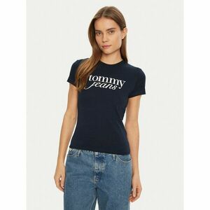 Tommy Jeans Póló Essential DW0DW19447 Sötétkék Slim Fit kép