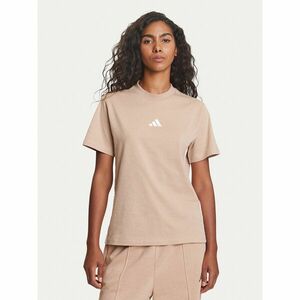 adidas Póló Essentials 3-Stripes JX7616 Bézs Regular Fit kép