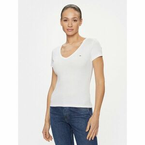 Tommy Jeans Póló Essential DW0DW17385 Fehér Slim Fit kép