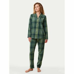 Triumph Pizsama Boyfriend PW X Checks 10216554 Zöld Relaxed Fit kép