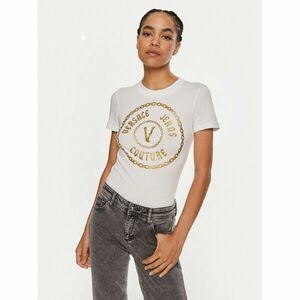 Versace Jeans Couture Póló 77HAHT02 CJ03T Fehér Slim Fit kép