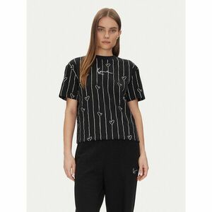 Karl Kani Póló Signature Heart Pinstripe Os 61300126 Fekete Regular Fit kép