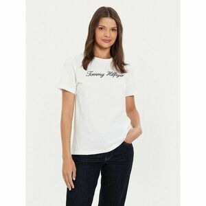 Tommy Hilfiger Póló Script WW0WW43459 Ekru Regular Fit kép