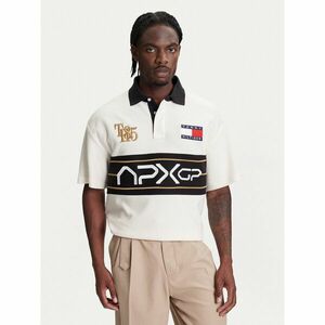 Tommy Hilfiger Pólóing F1 Movie Race Day MW0MW41393 Ekru Relaxed Fit kép