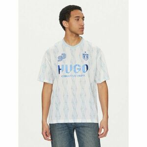 HUGO Póló Notbal 50536080 Fehér Oversize kép