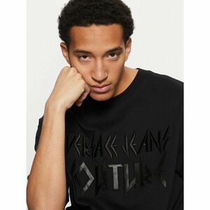 Versace Jeans Couture Póló 78GAHE02 Fekete Regular Fit kép