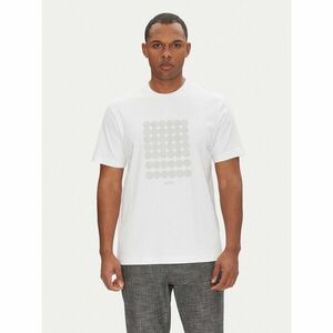 BOSS Póló Tee Print Striped C 50537845 Fehér Relaxed Fit kép