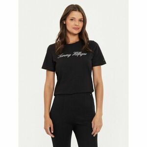 Tommy Hilfiger Póló Script WW0WW43459 Fekete Regular Fit kép