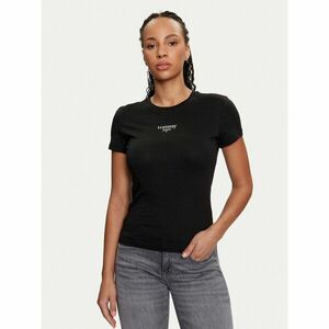 Tommy Jeans Póló Essential DW0DW18397 Fekete Slim Fit kép