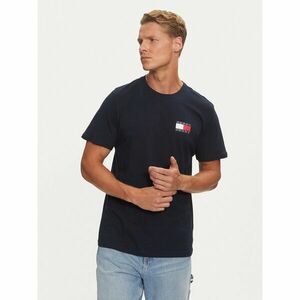 Tommy Jeans Póló Essential Flag DM0DM20740 Sötétkék Slim Fit kép