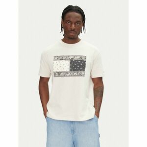 Tommy Jeans Póló Paisley Flag DM0DM20810 Bézs Relaxed Fit kép
