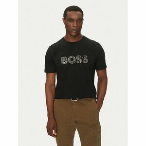 BOSS Póló Te_Logotexture 50534923 Fekete Regular Fit kép