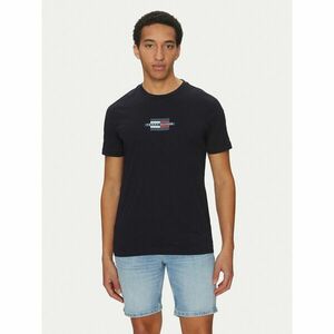 Tommy Hilfiger Póló Flag Box MW0MW38636 Sötétkék Regular Fit kép