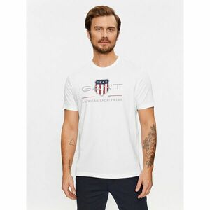 Gant Póló Reg Archive Shield Ss 2003199 Fehér Regular Fit kép