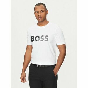 BOSS Póló Tape Logo 50530990 Fehér Regular Fit kép