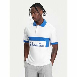 United Colors Of Benetton Pólóing 3MCYU301U Fehér Regular Fit kép