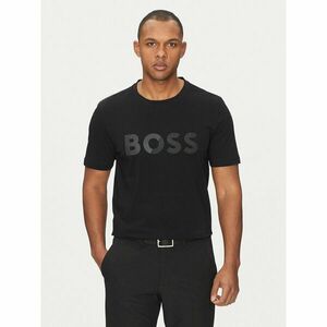 BOSS Póló Tape Logo 50530990 Fekete Regular Fit kép