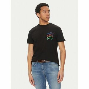 Tommy Jeans Póló Twisted Signature DM0DM20771 Fekete Regular Fit kép
