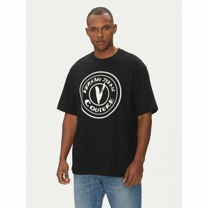 Versace Jeans Couture Póló 78GAHE08 Fekete Regular Fit kép