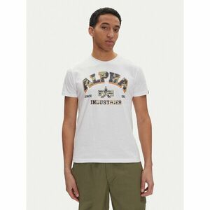 Alpha Industries Póló Small Logo 146511 Fehér Regular Fit kép