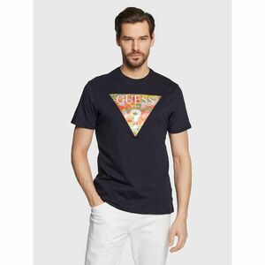 Guess Póló Abstract Logo M3GI57 K9RM1 Sötétkék Slim Fit kép