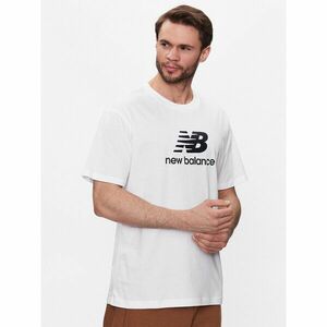 New Balance Póló Essentials Stacked Logo MT31541 Fehér Relaxed Fit kép
