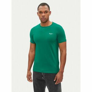 Pepe Jeans Póló Original Basic PM508212 Zöld Slim Fit kép