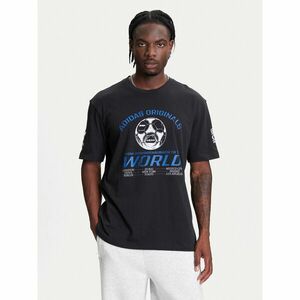 adidas Póló 90s Football Graphic JX3064 Fekete Regular Fit kép