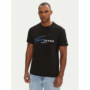 Tommy Jeans Póló Signature Dna DM0DM20817 Fekete Regular Fit kép