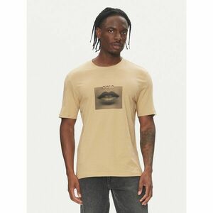 HUGO Póló Deterni 50544496 Bézs Regular Fit kép