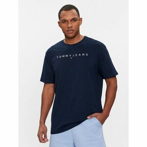 Tommy Jeans Póló Linear Logo DM0DM17993 Sötétkék Regular Fit kép