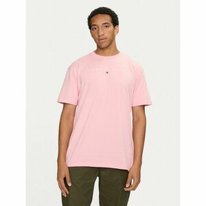 Tommy Jeans Póló Linear Logo DM0DM17993 Rózsaszín Regular Fit kép