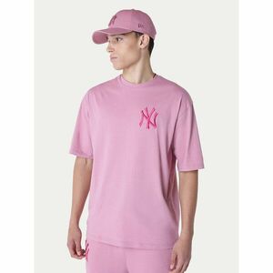 New Era Póló New York Yankees MLB League Essential 60596181 Rózsaszín Regular Fit kép