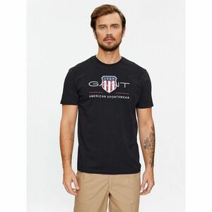 Gant Póló Reg Archive Shield Ss 2003199 Fekete Regular Fit kép