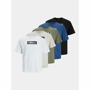 Jack&Jones 5db-os póló szett Aop Print 12260781 Színes Relaxed Fit kép