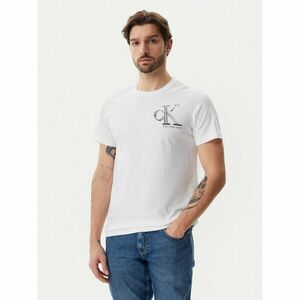 Calvin Klein Jeans Póló Meta Monogram J30J325498 Fehér Regular Fit kép