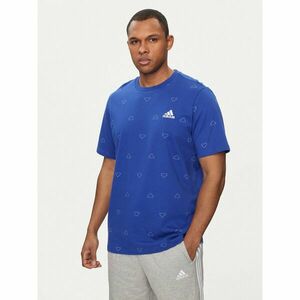 adidas Póló Seasonal Essentials Monogram Graphic IU0284 Kék Regular Fit kép