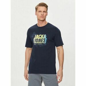 Jack&Jones Póló Map 12257908 Sötétkék Regular Fit kép