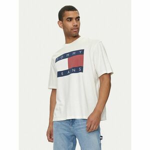 Tommy Jeans Póló Big Flag DM0DM18547 Fehér Oversize kép