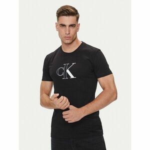Calvin Klein Jeans Póló Outline Monologo J30J325678 Fekete Slim Fit kép