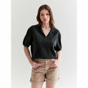 Americanos Pólóing Unisex Panama Fekete Relaxed Fit kép