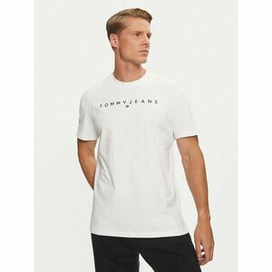 Tommy Jeans Póló Linear Logo DM0DM20744 Fehér Regular Fit kép
