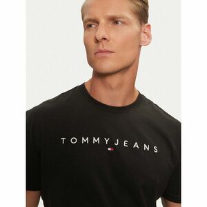 Tommy Jeans Póló Linear Logo DM0DM20744 Fekete Regular Fit kép