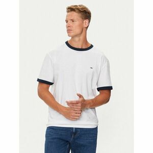 Tommy Jeans Póló Flag Ringer DM0DM19730 Fehér Slim Fit kép