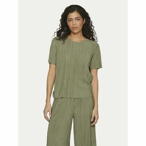 Vila Póló Plisa 14089481 Zöld Regular Fit kép
