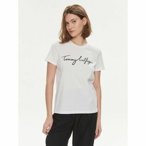 Tommy Hilfiger Póló Signature WW0WW41674 Fehér Regular Fit kép