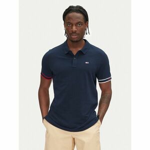 Tommy Jeans Pólóing Flag Cuff DM0DM21306 Sötétkék Slim Fit kép