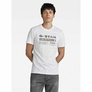 G-Star Raw Póló Distressed D24420-336 Fehér Slim Fit kép