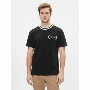 Tommy Hilfiger Póló Laurel Tipped Tee MW0MW33681 Fekete Regular Fit kép